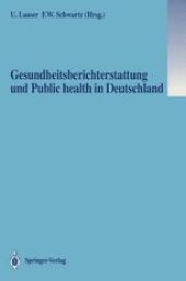 book Gesundheitsberichterstattung und Public health in Deutschland