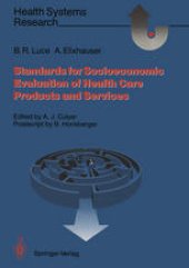 book Standards for the Socioeconomic Evaluation of Health Care Services