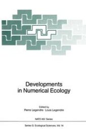 book Develoments in Numerical Ecology