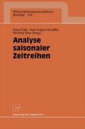 book Analyse saisonaler Zeitreihen