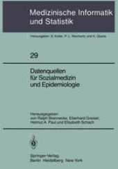 book Datenquellen für Sozialmedizin und Epidemiologie