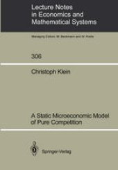 book A Static Microeconomic Model of Pure Competition