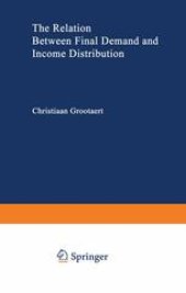 book The Relation Between Final Demand and Income Distribution: With Application to Japan