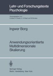 book Anwendungsorientierte Multidimensionale Skalierung