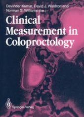 book Clinical Measurement in Coloproctology