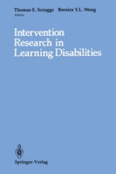 book Intervention Research in Learning Disabilities