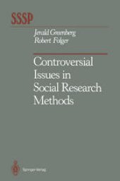 book Controversial Issues in Social Research Methods