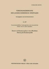 book Steuern und Staatsausgaben in der öffentlichen Meinung der Bundesrepublik