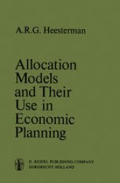 book Allocation Models and their Use in Economic Planning