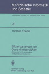 book Effizienzanalysen von Gesundheitsprojekten: Diskussion und Anwendung auf Epilepsieambulanzen