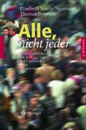 book Alle, nicht jeder: Einführung in die Methoden der Demoskopie