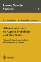 book Athens Conference on Applied Probability and Time Series Analysis: Volume II: Time Series Analysis In Memory of E.J. Hannan