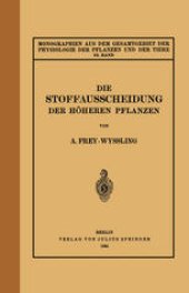 book Die Stoffausscheidung der höheren Pflanzen