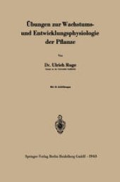 book Ubungen zur Wachstums- und Entwicklungsphysiologie der Pflanze