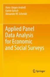 book Applied Panel Data Analysis for Economic and Social Surveys