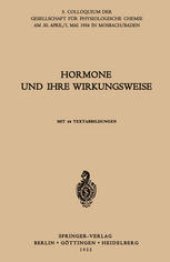 book Hormone und ihre Wirkungsweise