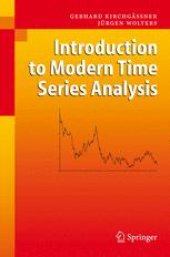 book Introduction to Modern Time Series Analysis