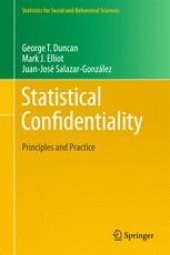 book Statistical Confidentiality: Principles and Practice