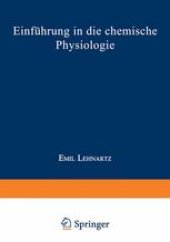 book Einfuhrung in die Chemische Physiologie