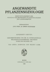 book Sonderheft Karnten: Exkursionsfuhrer fur die XI. Internationale Pflanzengeographische Exkursion Durch die Ostalpen 1956