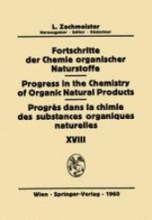 book Fortschritte der Chemie organischer Naturstoffe / Progress in the Chemistry of Organic Natural Products / Progres Dans la Chimie des Substances Organiques Naturelles