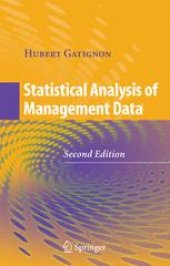 book Statistical Analysis of Management Data