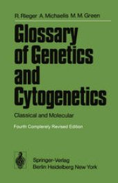 book Glossary of Genetics and Cytogenetics: Classical and Molecular