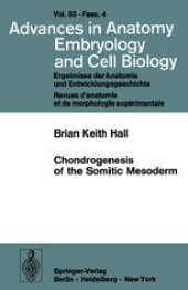 book Chondrogenesis of the Somitic Mesoderm