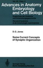 book Some Current Concepts of Synaptic Organization