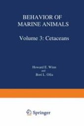 book Behavior of Marine Animals: Current Perspectives in Research