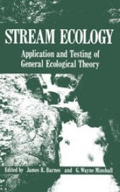 book Stream Ecology: Application and Testing of General Ecological Theory