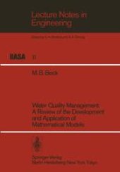 book Water Quality Management: A Review of the Development and Application of Mathematical Models