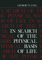 book In Search of the Physical Basis of Life