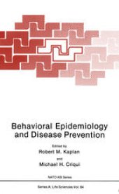 book Behavioral Epidemiology and Disease Prevention