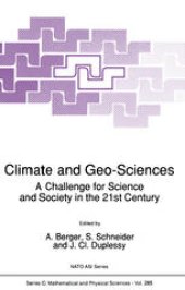 book Climate and Geo-Sciences: A Challenge for Science and Society in the 21st Century