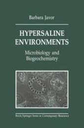book Hypersaline Environments: Microbiology and Biogeochemistry