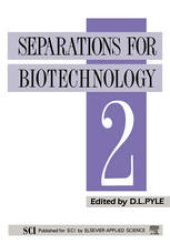 book Separations for Biotechnology 2
