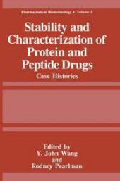 book Stability and Characterization of Protein and Peptide Drugs: Case Histories