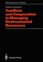 book Conflicts and Cooperation in Managing Environmental Resources