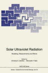 book Solar Ultraviolet Radiation: Modelling, Measurements and Effects