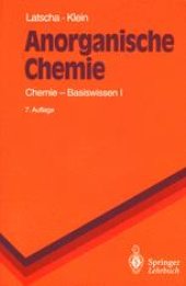 book Anorganische Chemie: Chemie — Basiswissen I