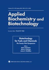 book Biotechnology for Fuels and Chemicals: The Twenty–Third Symposium