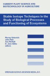 book Stable Isotope Techniques in the Study of Biological Processes and Functioning of Ecosystems