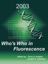 book Who’s Who in Fluorescence 2003