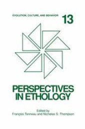 book Perspectives in Ethology: Evolution, Culture, and Behavior