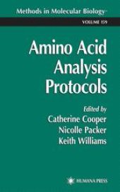 book Amino Acid Analysis Protocols