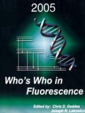 book Who’s Who in Fluorescence 2005