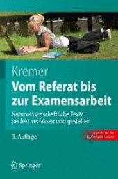 book Vom Referat bis zur Examensarbeit: Naturwissenschaftliche Texte perfekt verfassen und gestalten