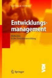 book Entwicklungsmanagement: Methoden in der Produktentwicklung