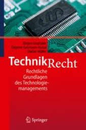 book Technikrecht: Rechtliche Grundlagen des Technologiemanagements